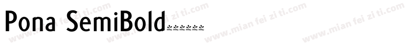 Pona SemiBold字体转换